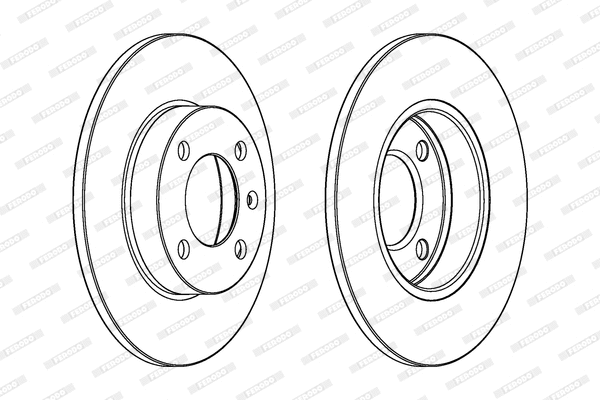 DDF042C FERODO Тормозной диск (фото 1)