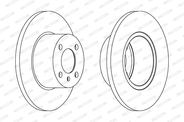 DDF075 FERODO Тормозной диск (фото 1)