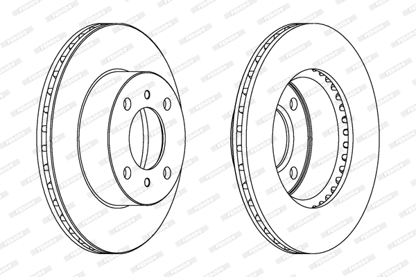 DDF1005 FERODO Тормозной диск (фото 1)