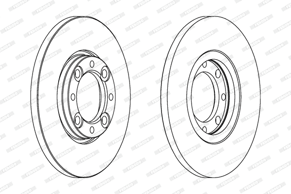 DDF105 FERODO Тормозной диск (фото 1)