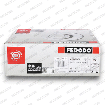 DDF1724C-D FERODO Тормозной диск (фото 6)