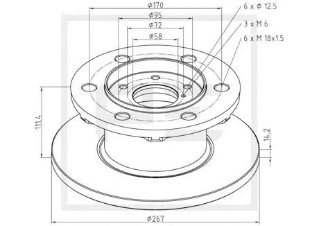 026.656-10A PE AUTOMOTIVE Тормозной диск (фото 1)