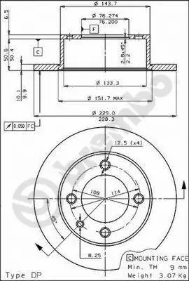 08.2479.10 BREMBO Тормозной диск (фото 1)