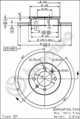 08.4748.10 BREMBO Тормозной диск (фото 1)