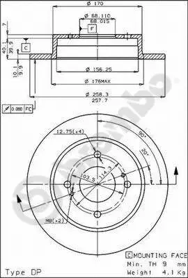 08.4852.10 BREMBO Тормозной диск (фото 1)