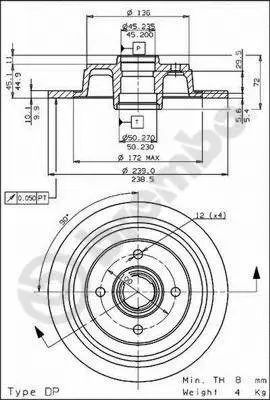 08.5653.10 BREMBO Тормозной диск (фото 1)