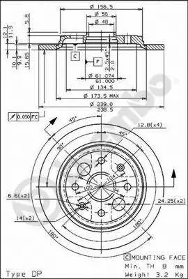 08.6837.10 BREMBO Тормозной диск (фото 1)