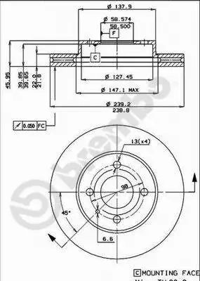 09.3140.10 BREMBO Тормозной диск (фото 1)