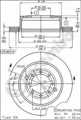 09.3797.10 BREMBO Тормозной диск (фото 1)