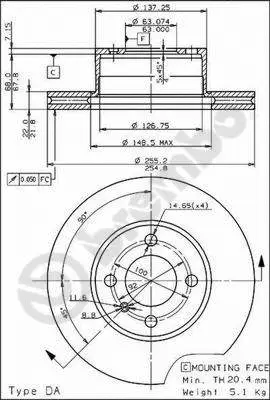 09.3946.10 BREMBO Тормозной диск (фото 1)