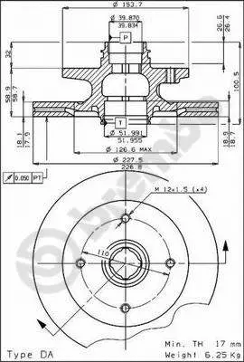 09.4471.10 BREMBO Тормозной диск (фото 1)