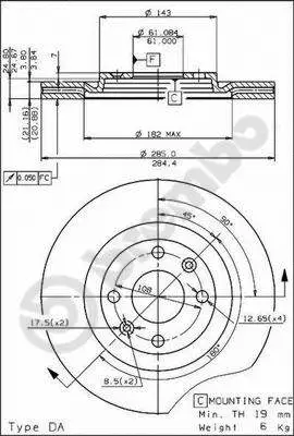 09.4626.20 BREMBO Тормозной диск (фото 1)