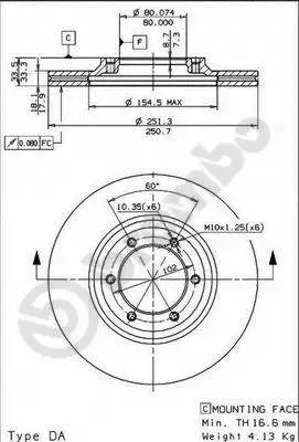 09.5499.10 BREMBO Тормозной диск (фото 1)