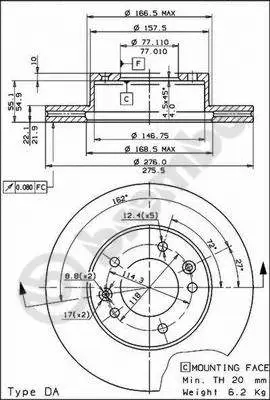 09.5634.10 BREMBO Тормозной диск (фото 1)