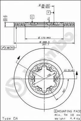 09.5635.10 BREMBO Тормозной диск (фото 1)