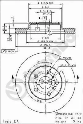 09.5676.10 BREMBO Тормозной диск (фото 1)