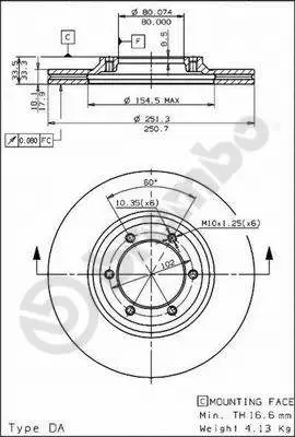 09.5705.10 BREMBO Тормозной диск (фото 1)