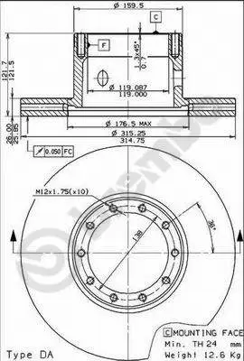 09.5797.10 BREMBO Тормозной диск (фото 1)