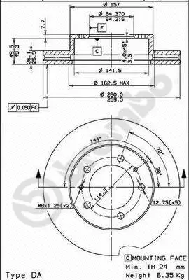 09.5932.10 BREMBO Тормозной диск (фото 1)