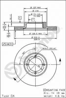 09.6709.10 BREMBO Тормозной диск (фото 1)