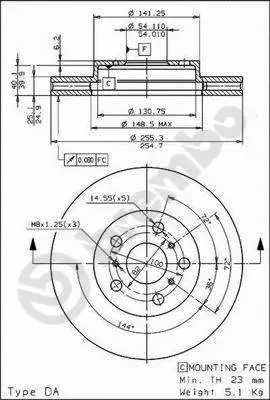 09.6712.10 BREMBO Тормозной диск (фото 1)