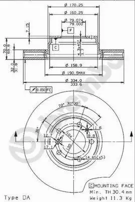 09.6913.11 BREMBO Тормозной диск (фото 1)