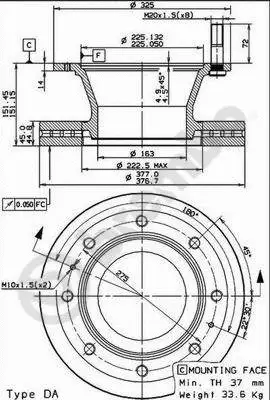 09.7929.90 BREMBO Тормозной диск (фото 1)