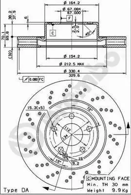 09.7960.11 BREMBO Тормозной диск (фото 1)