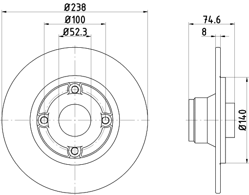 MDC1012 MINTEX Тормозной диск (фото 1)