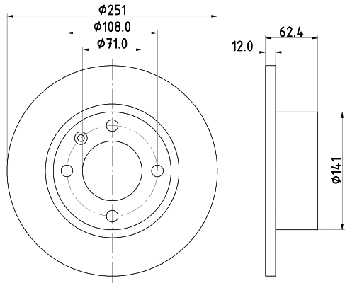 MDC1033 MINTEX Тормозной диск (фото 1)