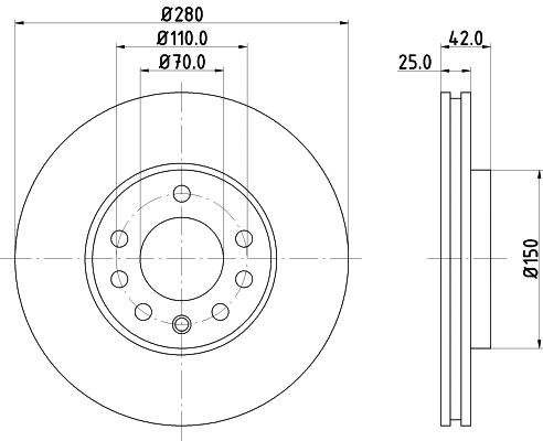 MDC1050 MINTEX Тормозной диск (фото 1)