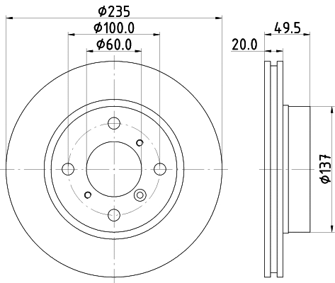 MDC1059 MINTEX Тормозной диск (фото 1)