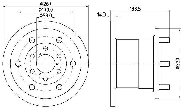 MDC1112 MINTEX Тормозной диск (фото 1)