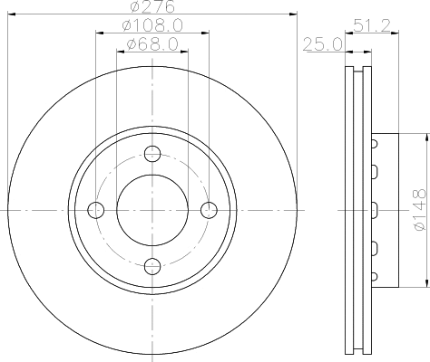 MDC1121 MINTEX Тормозной диск (фото 1)