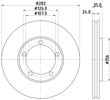 MDC1126 MINTEX Тормозной диск (фото 1)