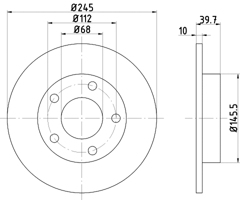 MDC1155 MINTEX Тормозной диск (фото 1)