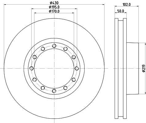 MDC1246 MINTEX Тормозной диск (фото 1)