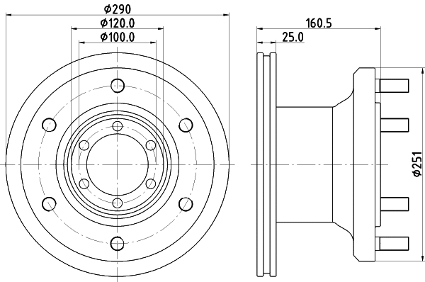 MDC1322 MINTEX Тормозной диск (фото 1)