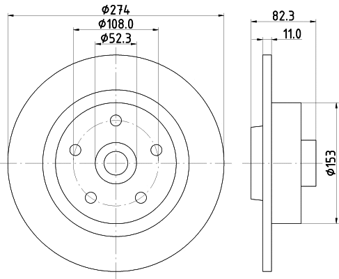 MDC1534 MINTEX Тормозной диск (фото 1)