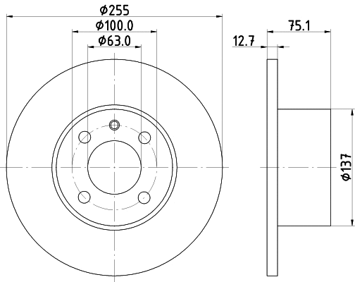 MDC164 MINTEX Тормозной диск (фото 1)