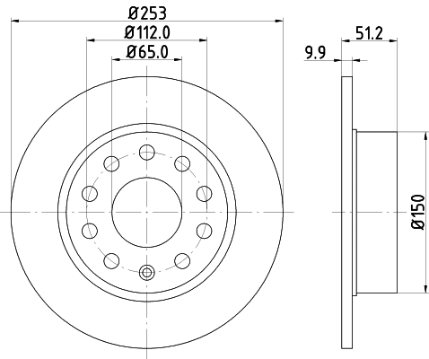 MDC1640 MINTEX Тормозной диск (фото 1)