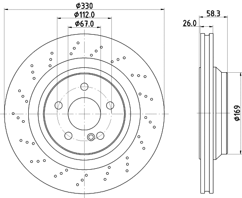MDC1669 MINTEX Тормозной диск (фото 1)