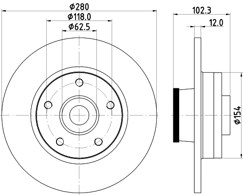 MDC1764 MINTEX Тормозной диск (фото 1)