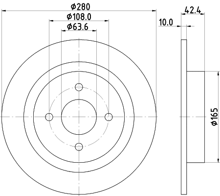 MDC1801 MINTEX Тормозной диск (фото 1)