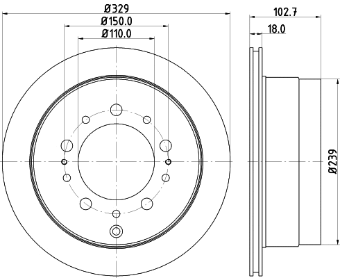 MDC1871 MINTEX Тормозной диск (фото 1)