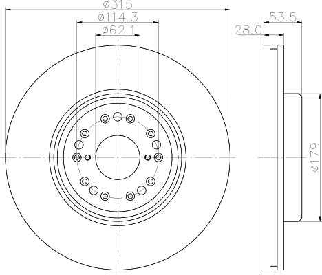 MDC1882 MINTEX Тормозной диск (фото 1)