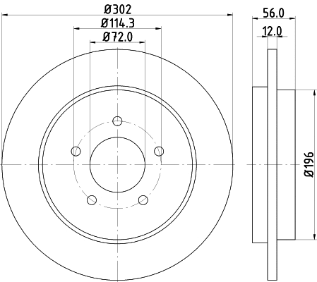 MDC2115 MINTEX Тормозной диск (фото 1)