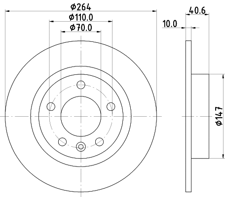 MDC2230 MINTEX Тормозной диск (фото 1)