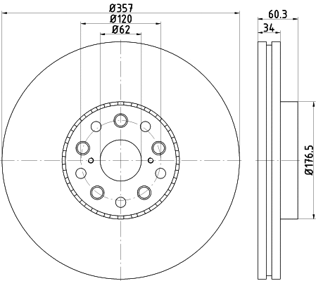 MDC2269L MINTEX Тормозной диск (фото 1)