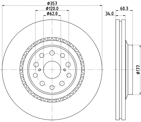 MDC2269R MINTEX Тормозной диск (фото 1)